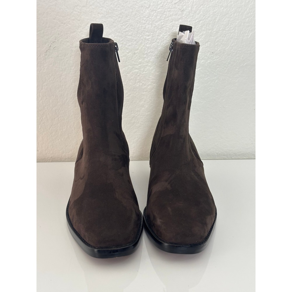 Madewell Idris Ankle Boot in Suede Dark Carob Brown NX430 Womens 9.5 NIB - Picture 2 of 9